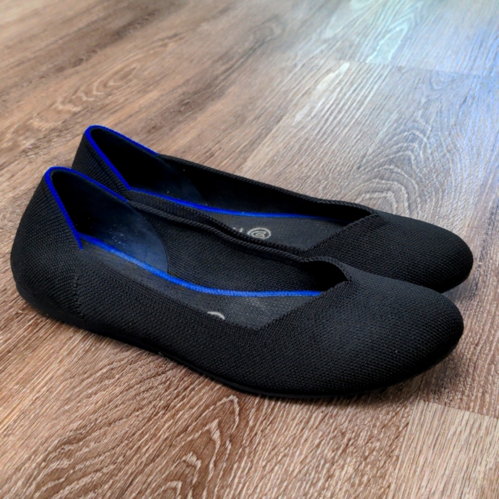 Rothy's Black The Flat Rounded Toe Flats Size 8.5